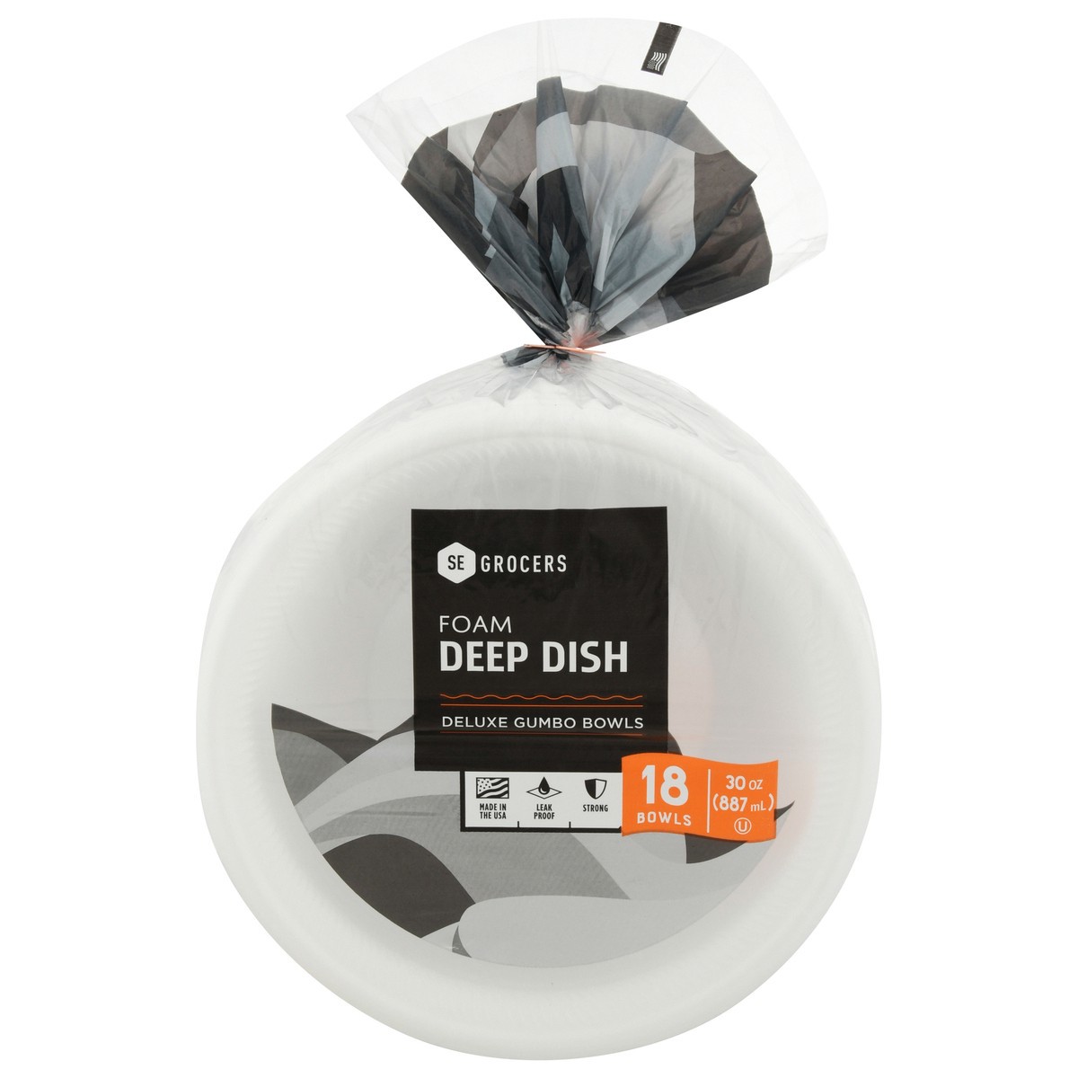 slide 1 of 9, SE Grocers Foam Gumbo Bowls, 18 ct