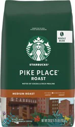 Starbucks Whole Coffee Beans, Medium Roast Hot or Iced Coffee, Pike Place Roast, 28 oz ​