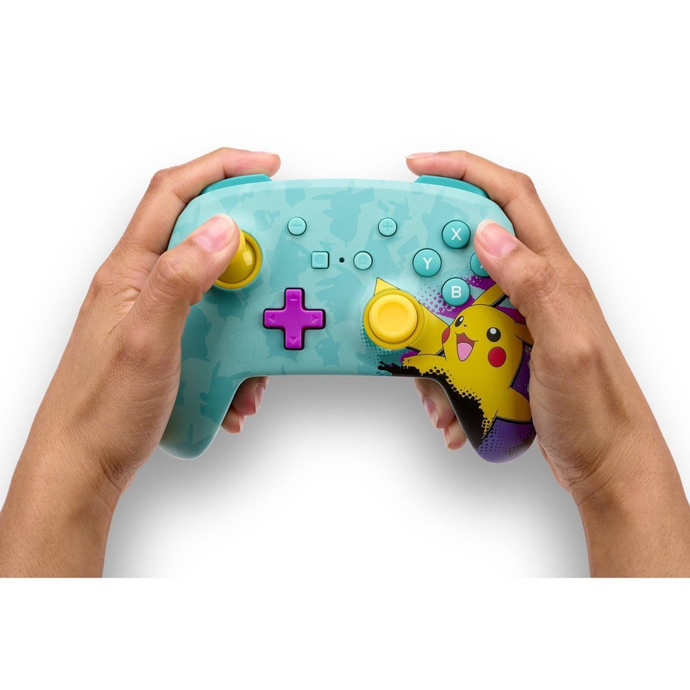 slide 9 of 13, PowerA Enhanced Wireless Controller for Nintendo Switch - Pikachu Paint, 1 ct