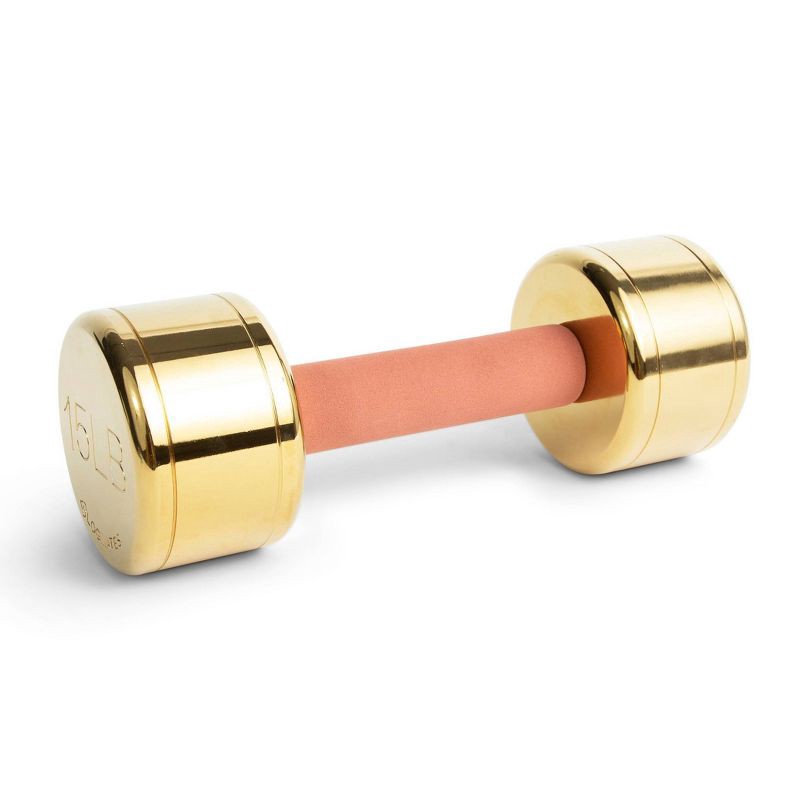 Blogilates Iron Dumbbell Gold 15lbs 15 lb shipt