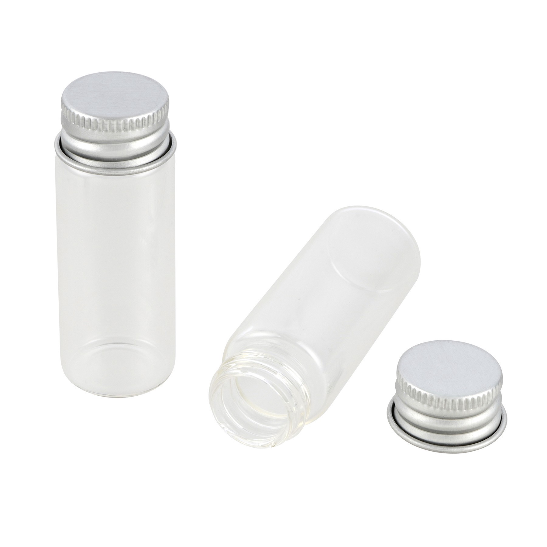 slide 3 of 3, Glass Storage Tubes With Metal Tops By Bead Landing, 12ct., 12 ct