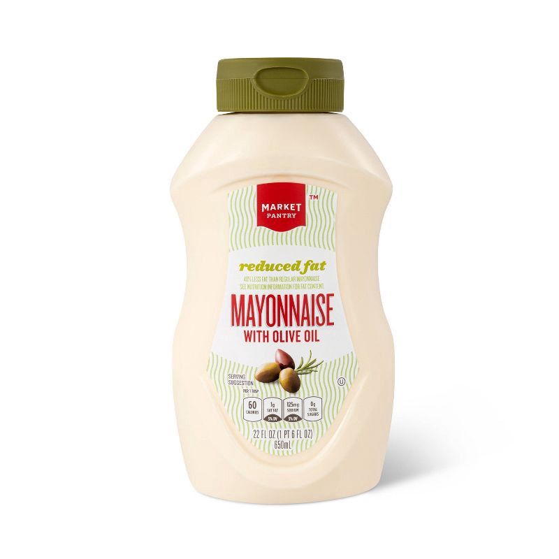 slide 1 of 2, Reduced Mayonnaise with Olive Oil - 22oz - Market Pantry™, 22 oz