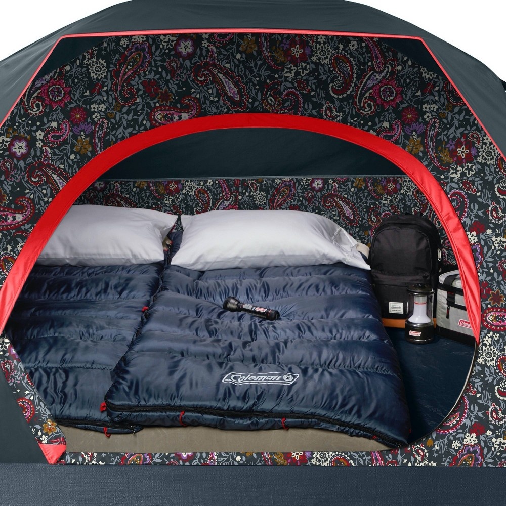 Vera Bradley + newest Coleman Skydome 4-Person Camping Tent - Eden Paisley Gray