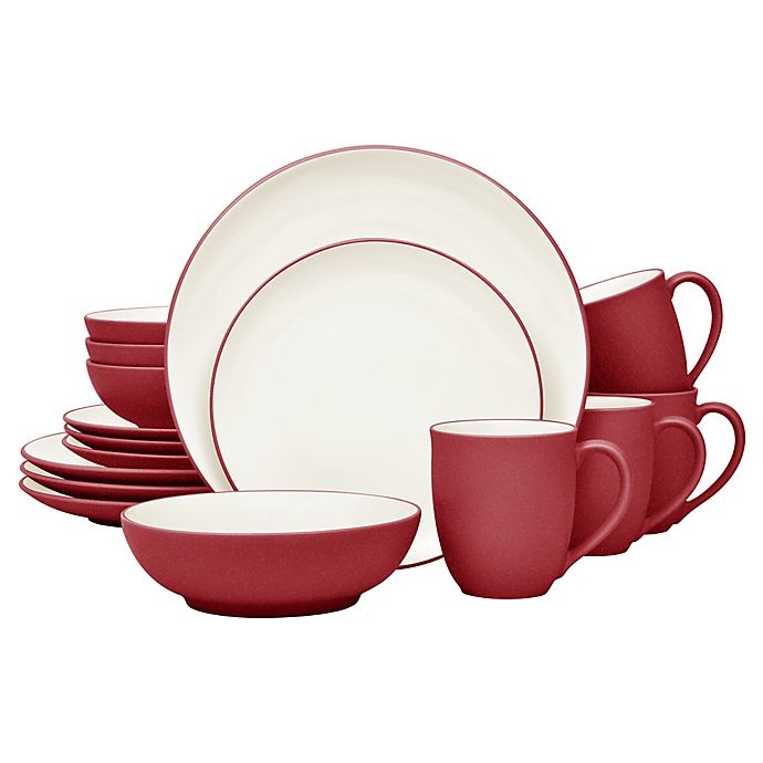 slide 1 of 1, Noritake Colorwave Coupe Dinnerware Set - Raspberry, 16 ct