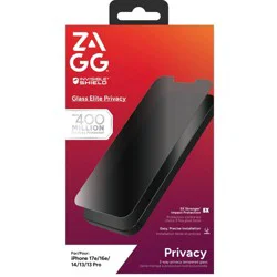 ZAGG Apple iPhone 17e/16e/13 Pro InvisibleShield Glass Elite Privacy Screen Protector