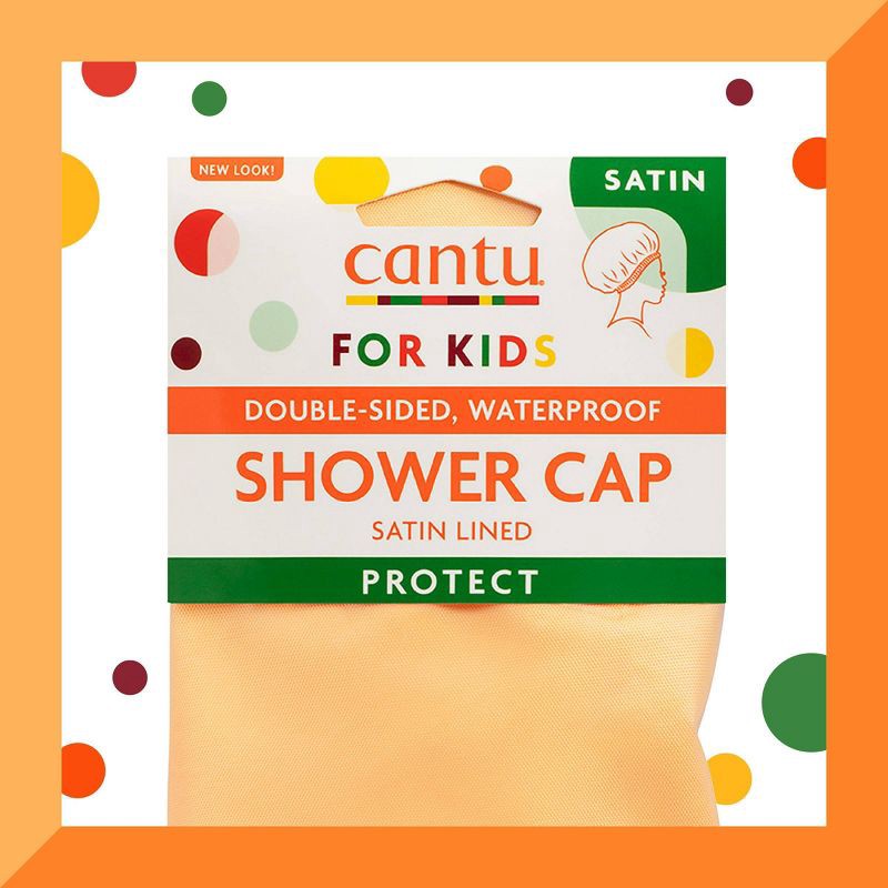 slide 4 of 5, Cantu Kids' Satin Liner Shower Cap, 1 ct