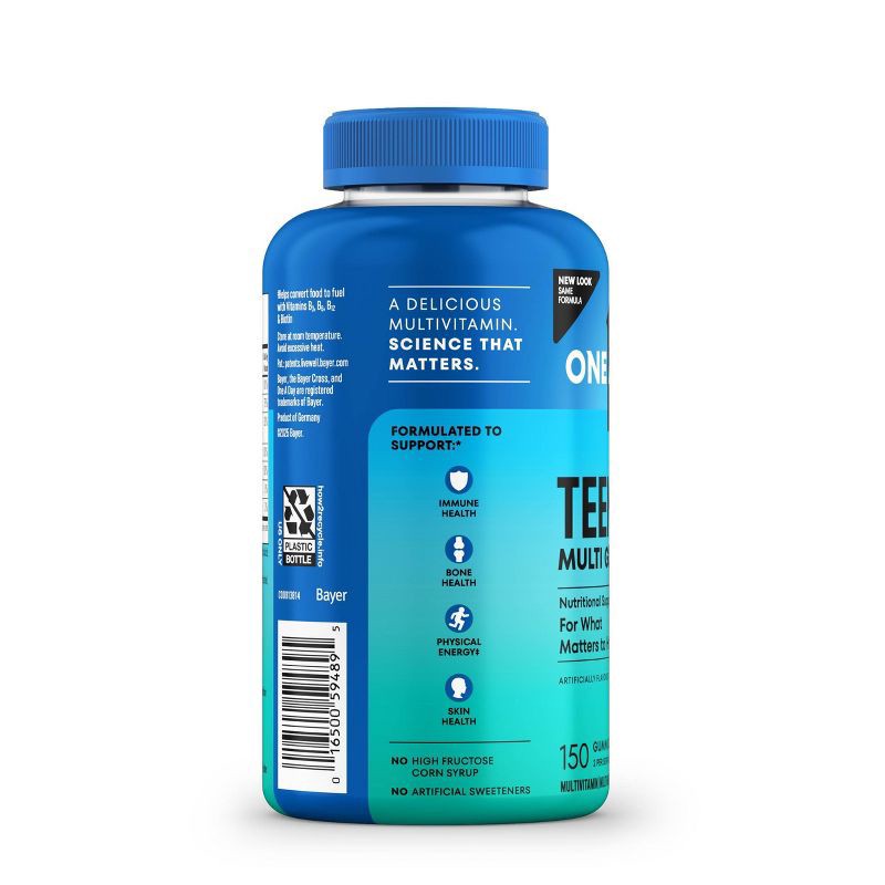 slide 2 of 10, One A Day Teen Multivitamin Gummies for Boys, with B Vitamins - 150ct, 150 ct