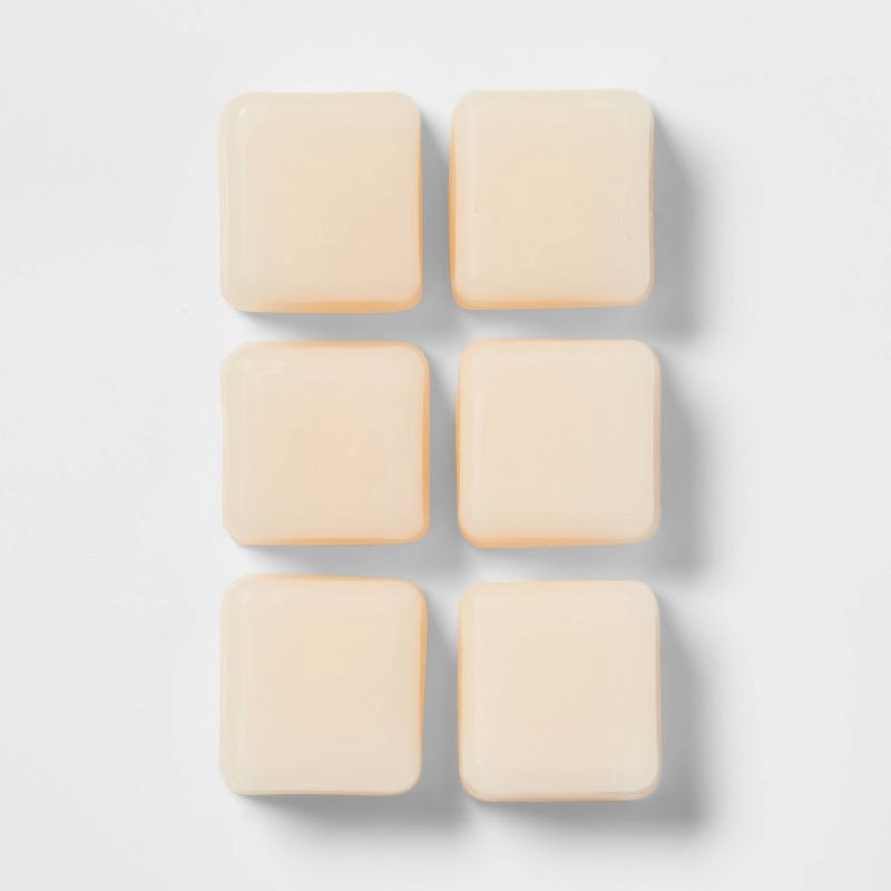 slide 2 of 3, 6 Cube Melt Frosted Vanilla Cupcake - Threshold™: Flameless Scented Paraffin Wax, Off-White, 1 ct