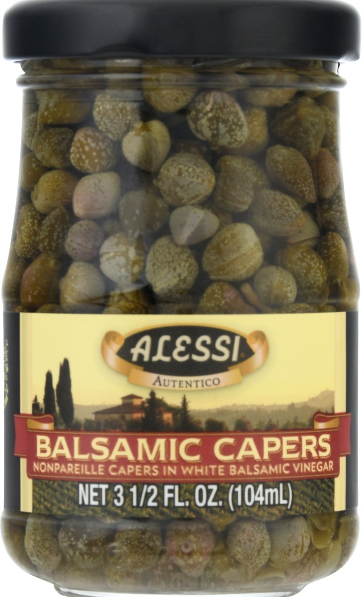 slide 3 of 12, Alessi Balsamic Capers, 3.5 oz