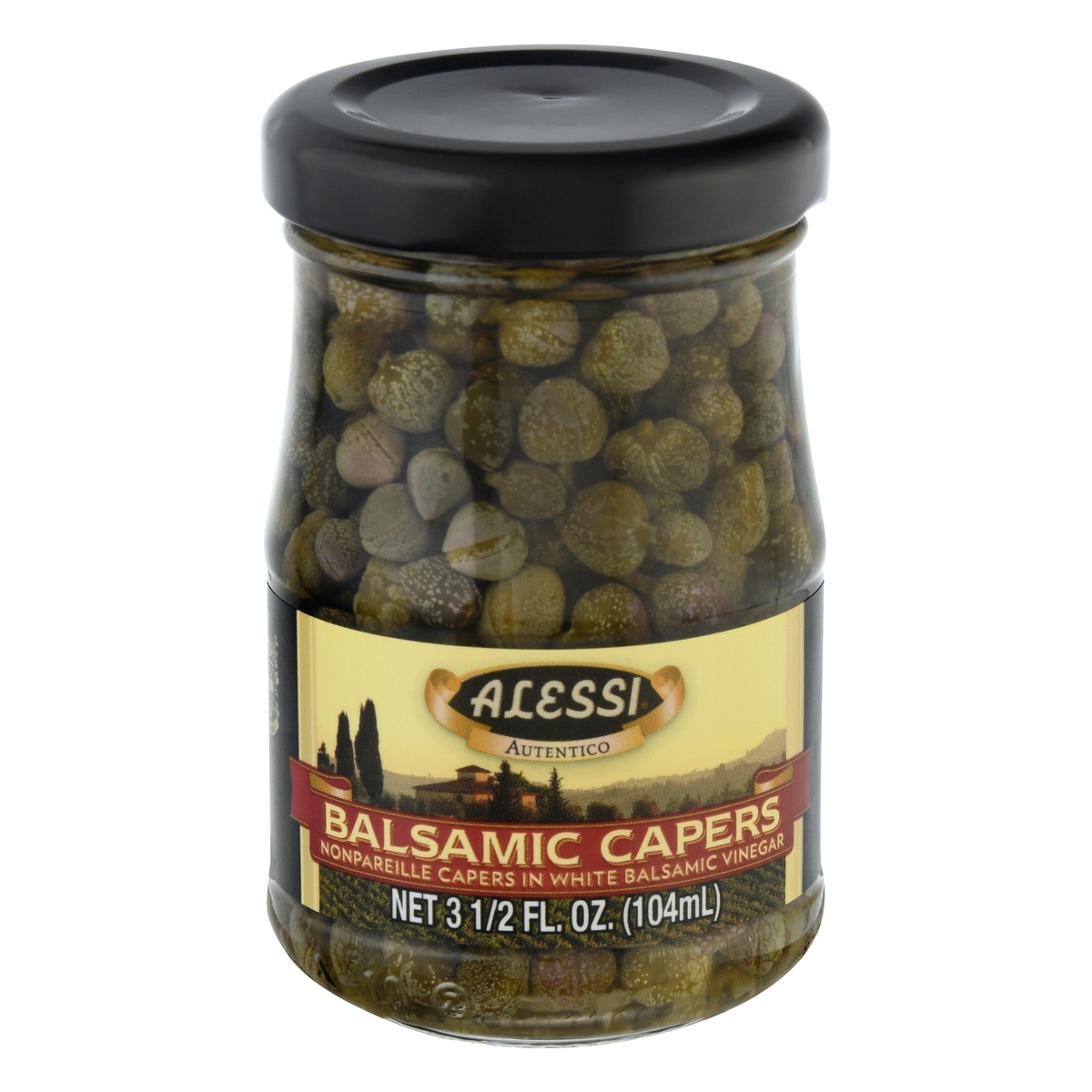 slide 1 of 1, Alessi Balsamic Capers, 3.5 oz