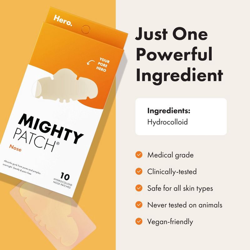 slide 7 of 8, Hero Cosmetics Hero Mighty Patch Nose - 10ct, 10 ct