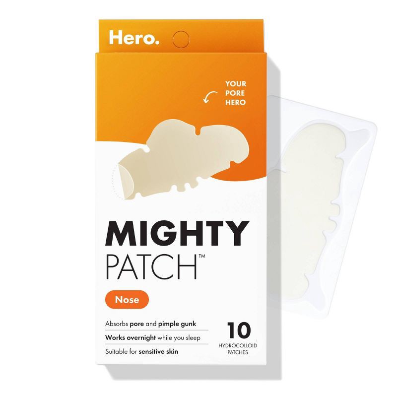 slide 1 of 8, Hero Cosmetics Hero Mighty Patch Nose - 10ct: Anti-Acne, Paraben-Free, Sulfate-Free, Phthalate-Free, 10 ct