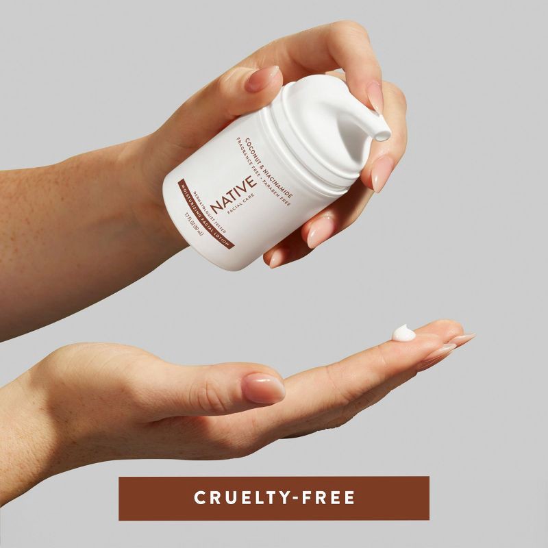 slide 9 of 10, Native Moisturizing Facial Lotion with Niacinamide & Coconut Extract Fragrance Free Moisturizer- 1.7oz, 1.7 oz