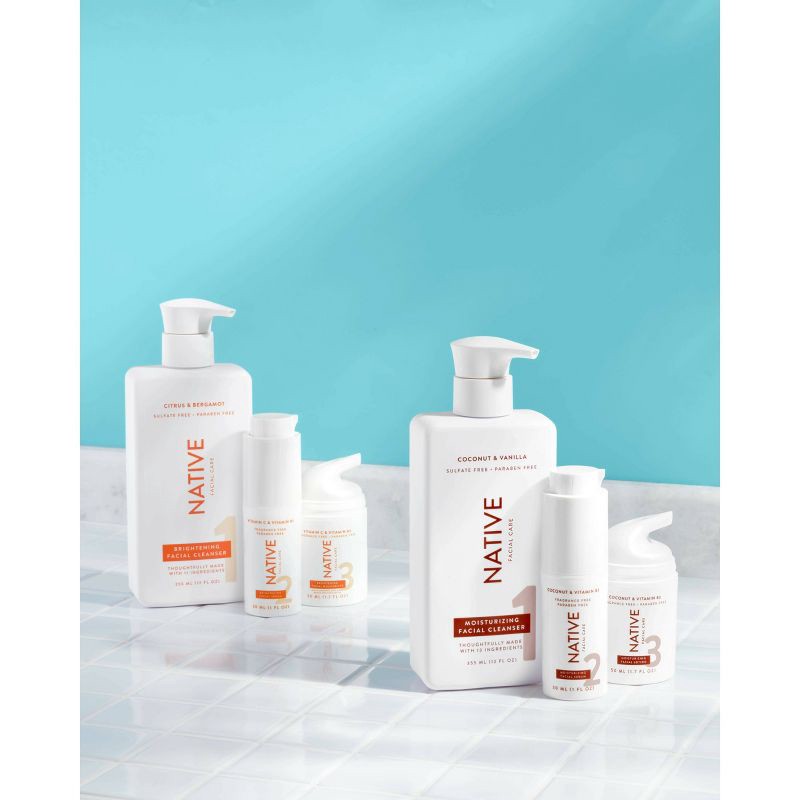 slide 7 of 10, Native Moisturizing Facial Lotion with Niacinamide & Coconut Extract Fragrance Free Moisturizer- 1.7oz, 1.7 oz