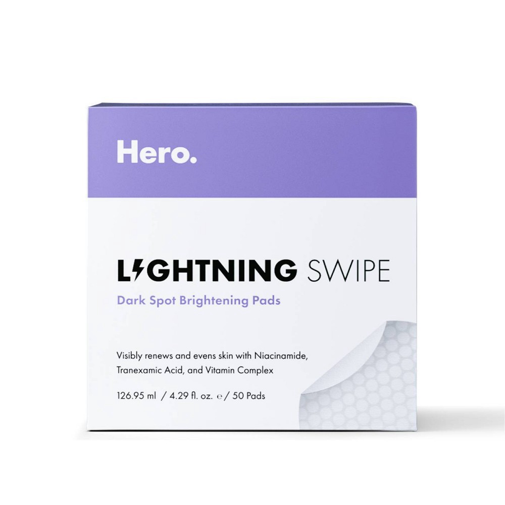slide 3 of 10, Hero Cosmetics Lightning Swipe Dark Spot Brightening Pad - 50ct, 50 ct