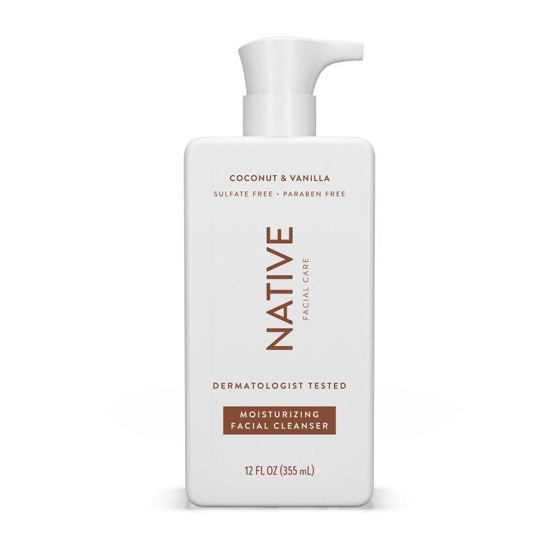 slide 2 of 7, Native Moisturizing Facial Cleanser for Normal to Dry Skin Types - 12oz, 12 oz