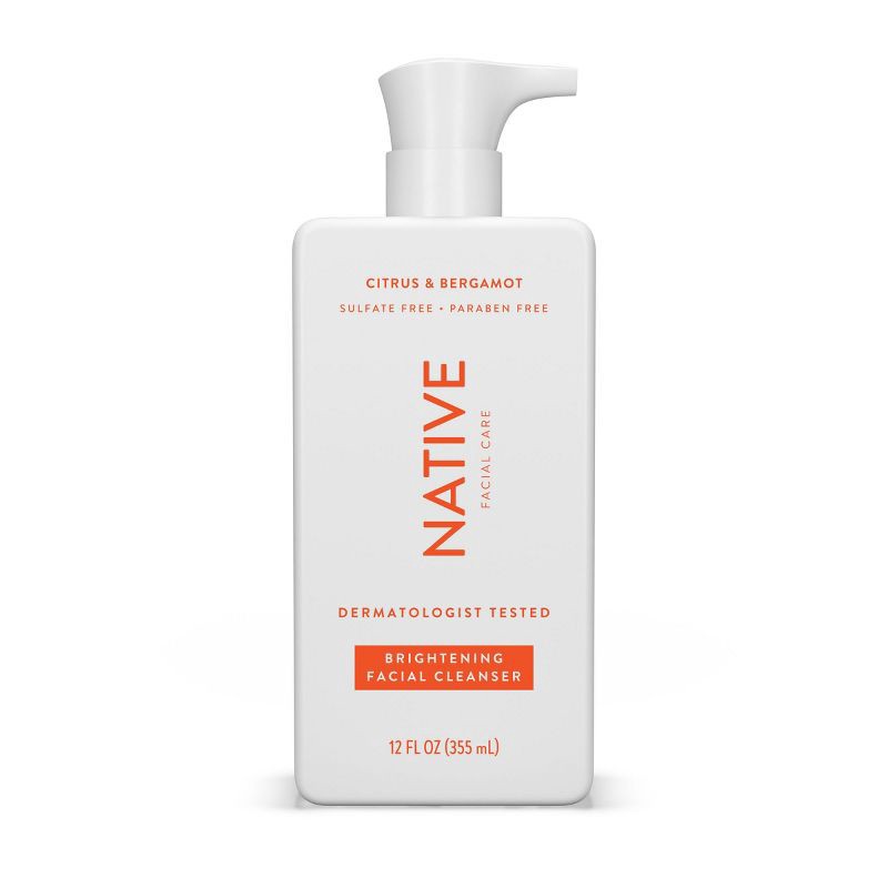 slide 2 of 6, Native Brightening Paraben Free Facial Cleanser for all Skin Types - 12oz, 12 oz