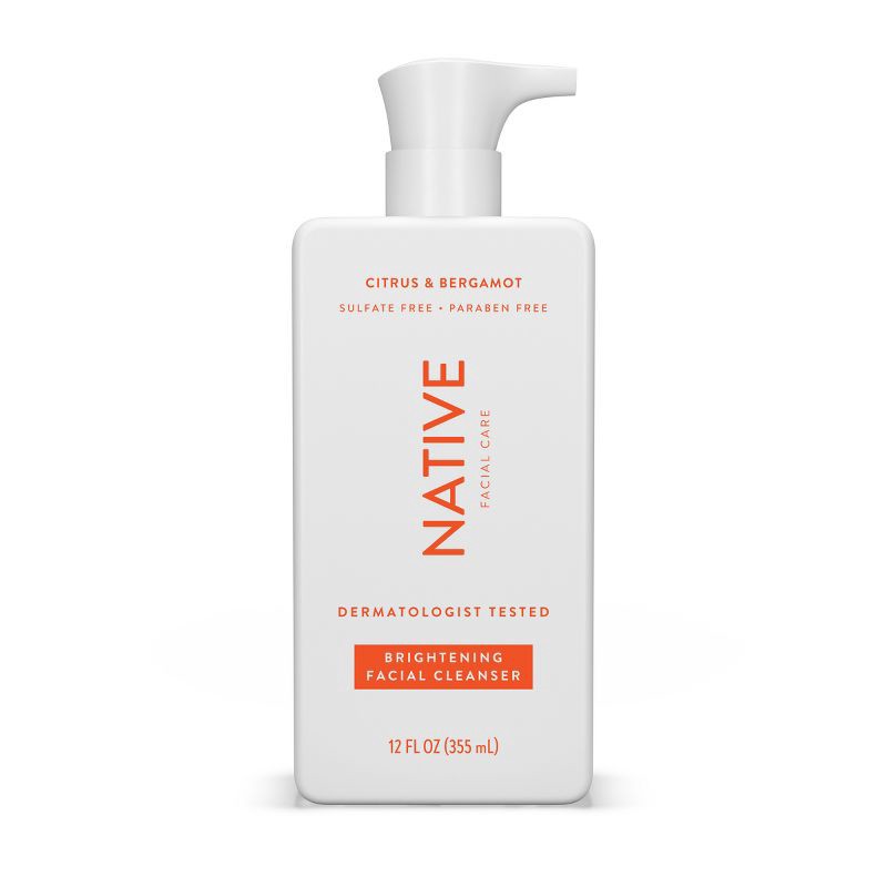 slide 1 of 6, Native Brightening Paraben Free Facial Cleanser for all Skin Types - 12oz, 12 oz
