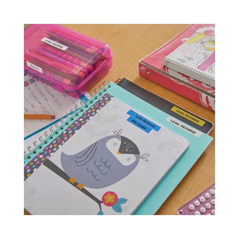 slide 6 of 8, DYMO LetraTag 2pk Label Tape Cassette Black on White Plastic, 2 ct