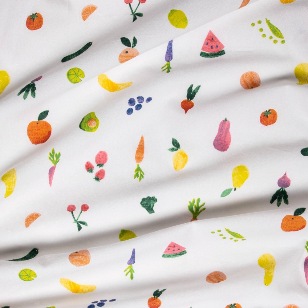 slide 4 of 5, Fitted Crib Sheet - Cloud Island Fruits and Veggies, 1 ct