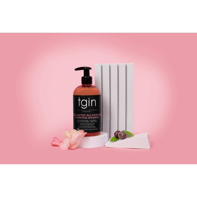 slide 4 of 9, TGIN Rose Water Sulfate-Free Hydrating Shampoo - 13 fl oz, 13 oz