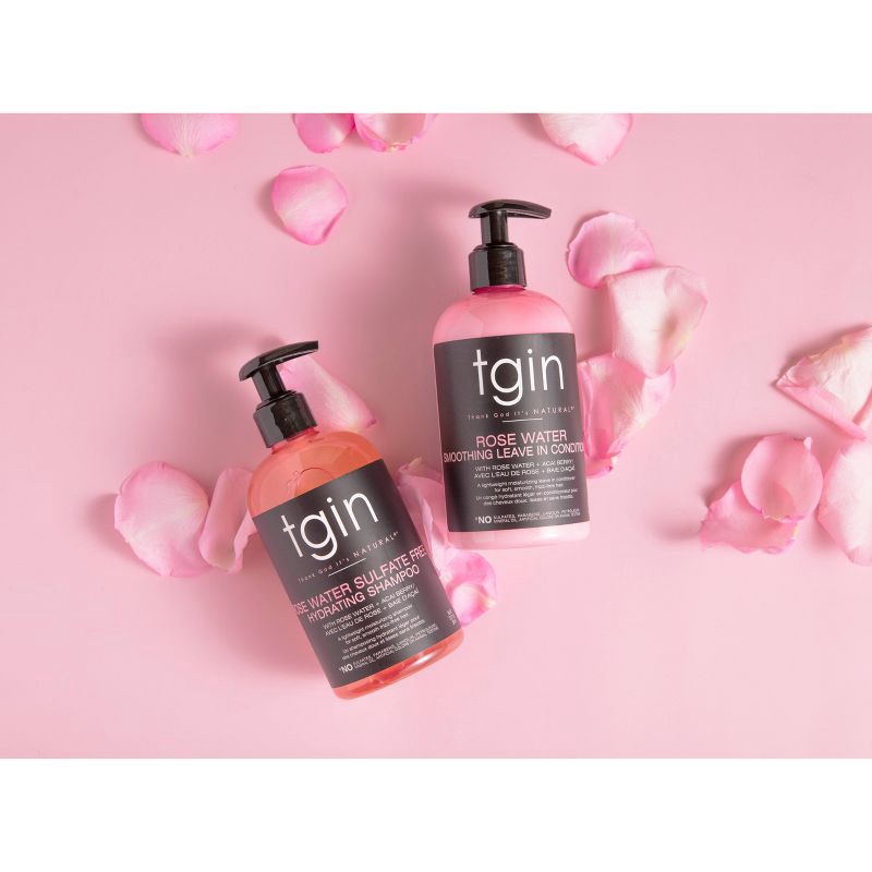 slide 8 of 9, TGIN Rose Water Sulfate-Free Hydrating Shampoo - 13 fl oz, 13 oz