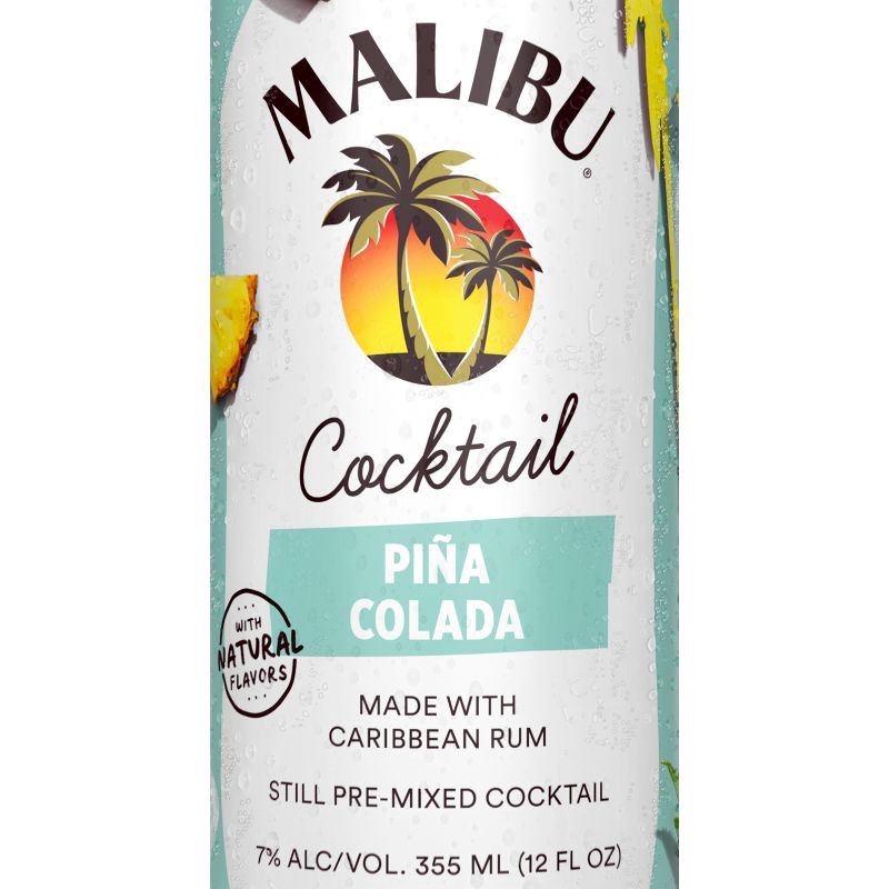 slide 5 of 9, Malibu Pina Colada 4pk/355ml Cans, 4 ct; 355 ml