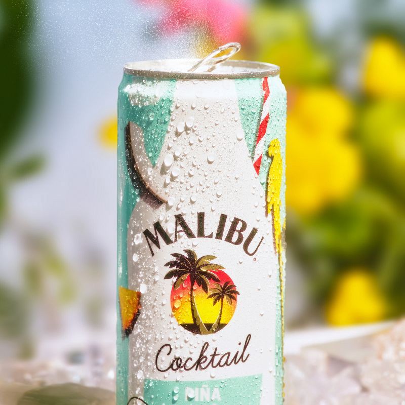 slide 8 of 9, Malibu Pina Colada 4pk/355ml Cans, 4 ct; 355 ml