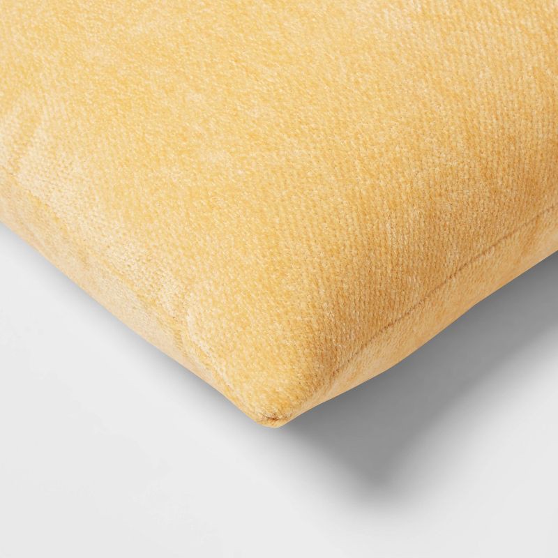 slide 4 of 4, 2pk Chenille Square Throw Pillows Yellow - Threshold™, 2 ct