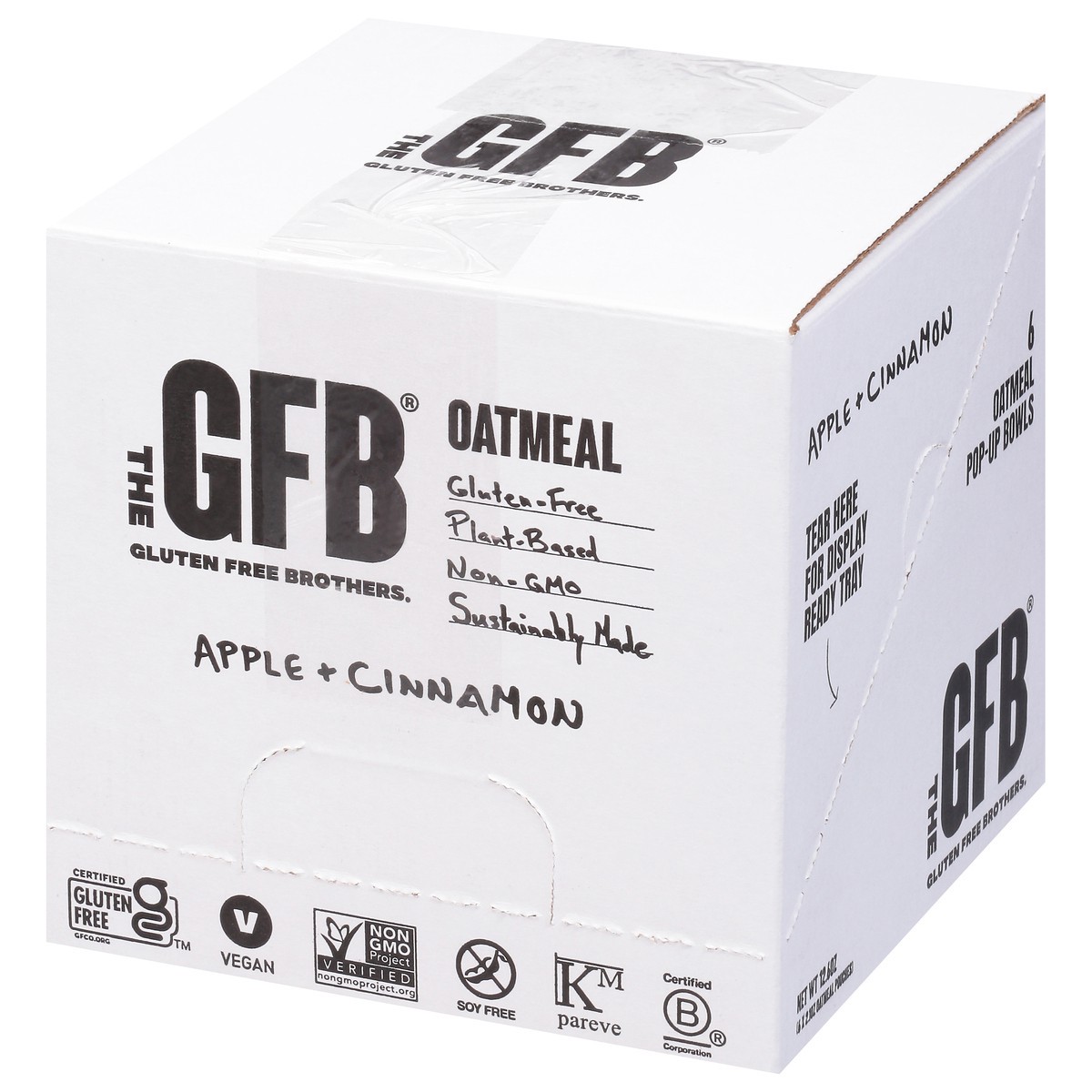 slide 3 of 9, The Gluten Free Bar Apple + Cinnamon Oatmeal 6 - 2.1 oz Pouches, 6 ct