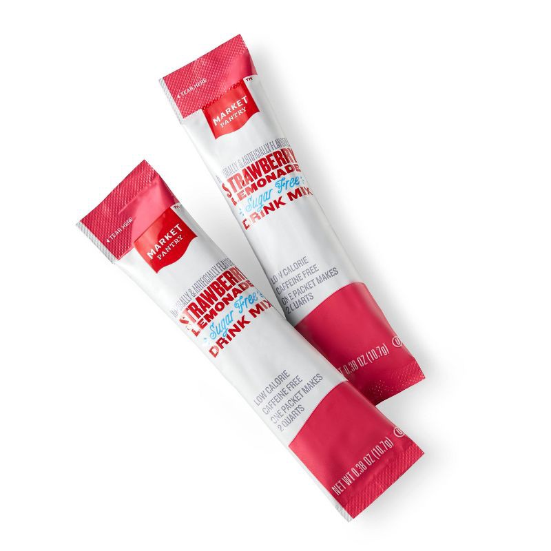 slide 3 of 3, Strawberry Lemonade Sugar-Free Drink Mix - 6ct/0.38 oz - Market Pantry™, 6 ct, 0.38 oz