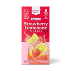Strawberry Lemonade Sugar-Free Drink Mix - 6ct/0.38 oz - Market Pantry™
