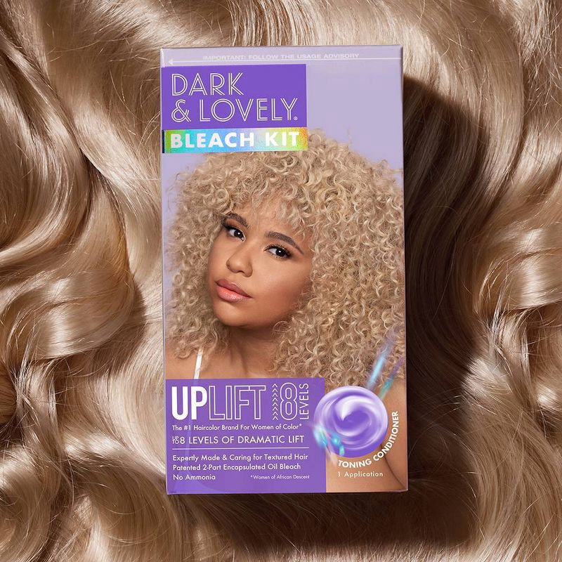 slide 6 of 7, Dark and Lovely Uplift Hair Bleach Kit, Hair Dye, Bleach Blonde, 1 ct