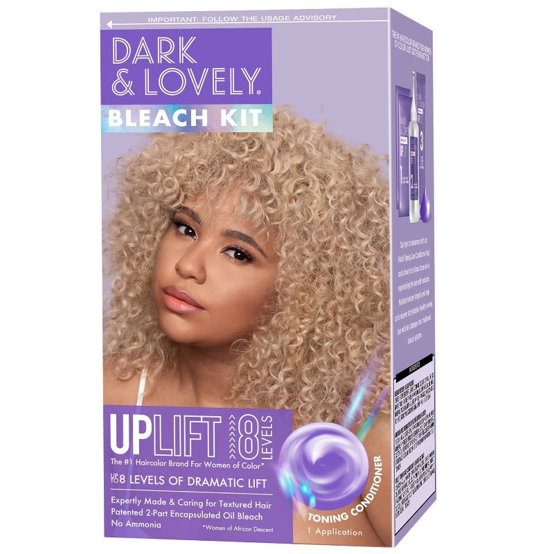 slide 1 of 7, Dark and Lovely Uplift Hair Bleach Kit, Hair Dye, Bleach Blonde, 1 ct