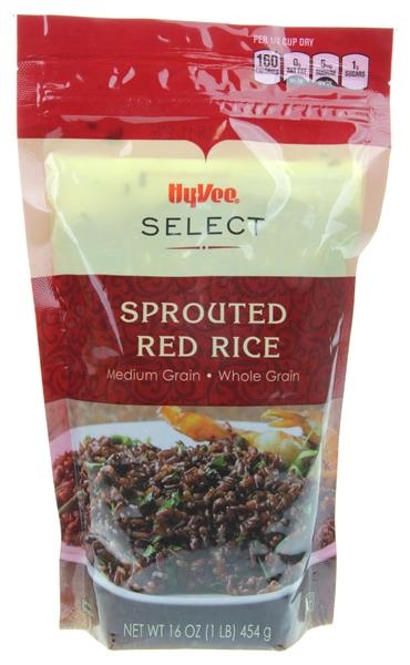 slide 1 of 1, Hy-Vee Select Sprouted Red Rice, 16 oz