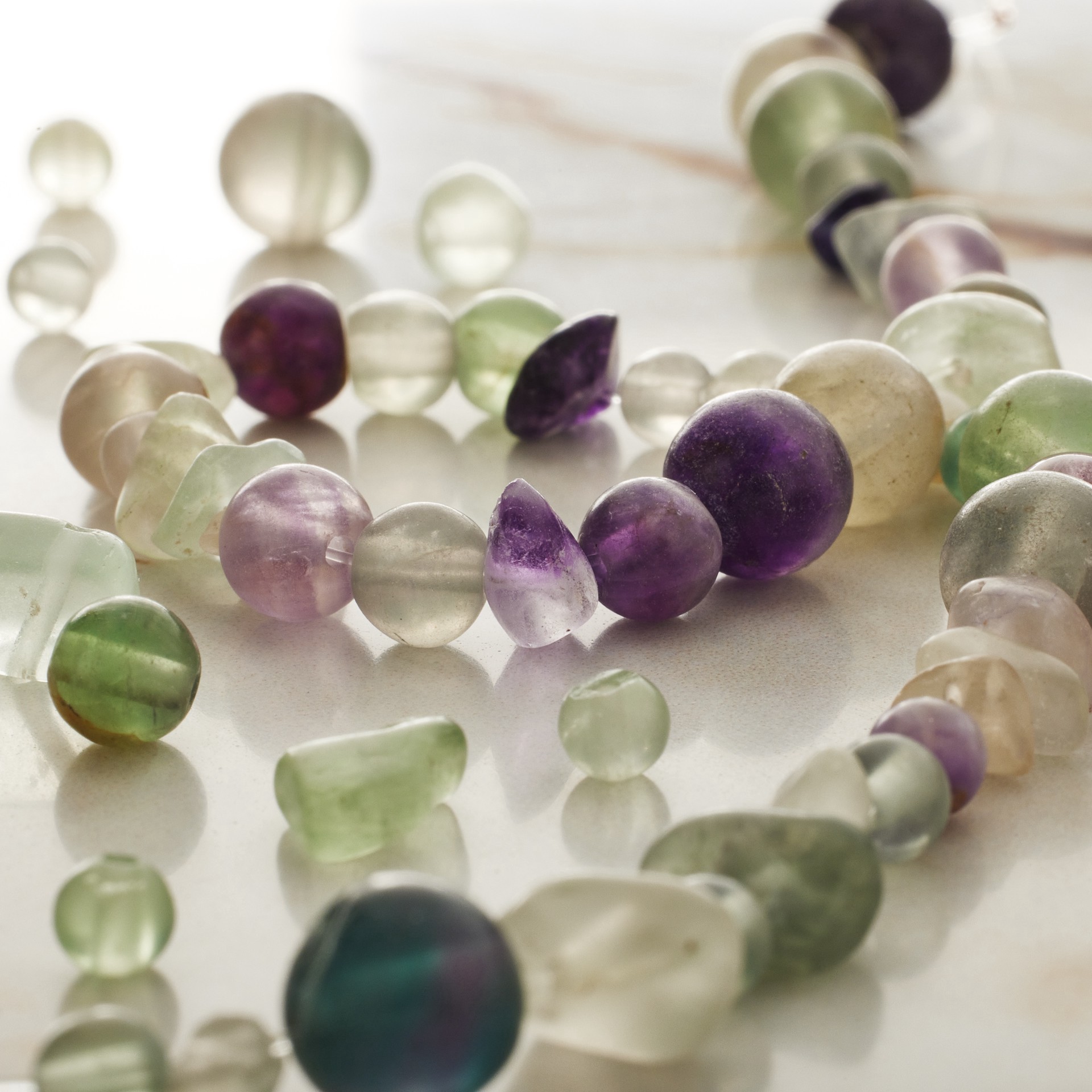 slide 2 of 3, Mixed Flourite Beads By Bead Landing, 4mm-10mm
