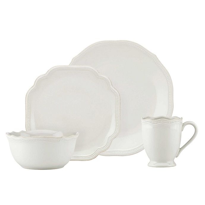 slide 1 of 1, Lenox French Perle Bead Dinnerware Set - White, 16 ct