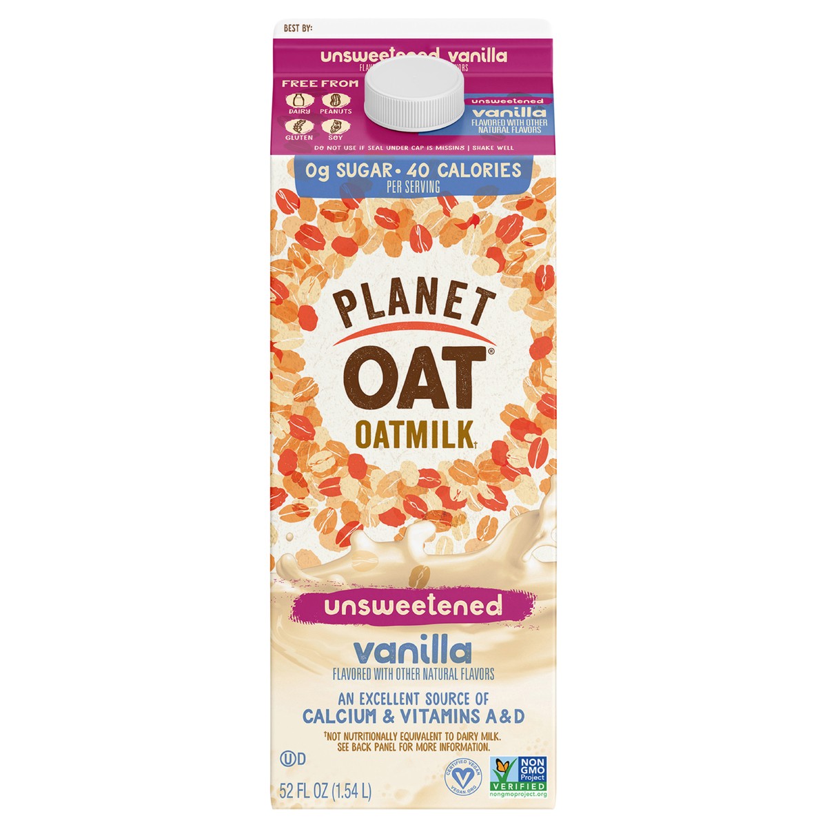 slide 1 of 11, Planet Oat Unsweetened Vanilla Oatmilk- 52 fl oz, 52 fl oz