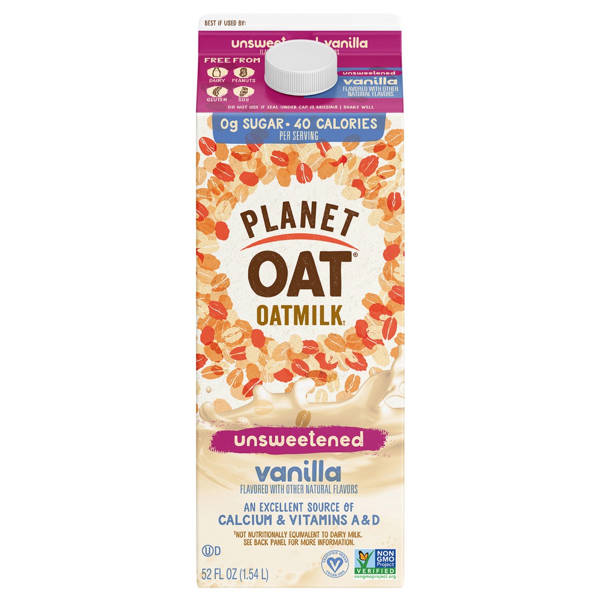 slide 1 of 11, Planet Oat Unsweetened Vanilla Oatmilk- 52 fl oz, 52 fl oz