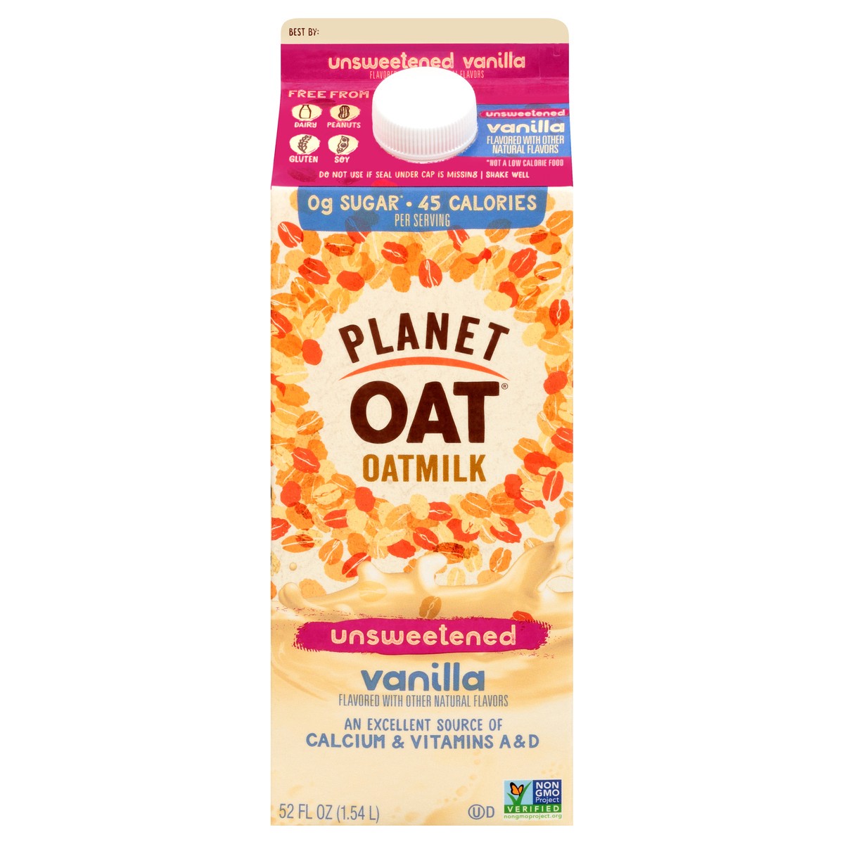 slide 3 of 11, Planet Oat Unsweetened Vanilla Oatmilk- 52 fl oz, 52 fl oz