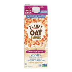 Planet Oat Unsweetened Vanilla Oatmilk- 52 fl oz