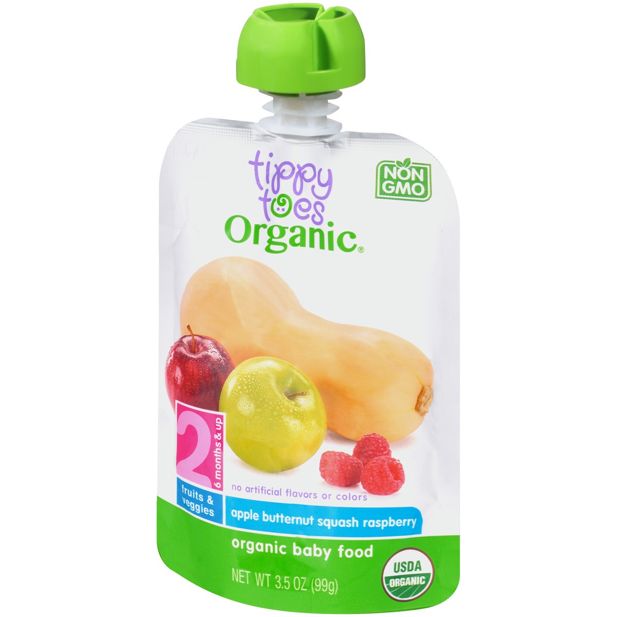 slide 8 of 9, Tippy Toes Organic 2 (6 Months & Up) Apple Butternut Squash Raspberry Baby Food 3.5 oz, 3.5 oz