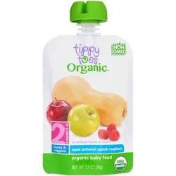 Tippy Toes Organic Apple Butternut Squash Raspberry Baby Food 3.5 oz