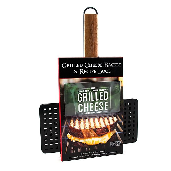 slide 1 of 2, Charcoal Companion Non-Stick Grilled Cheese Basket and Book Set, 1 ct