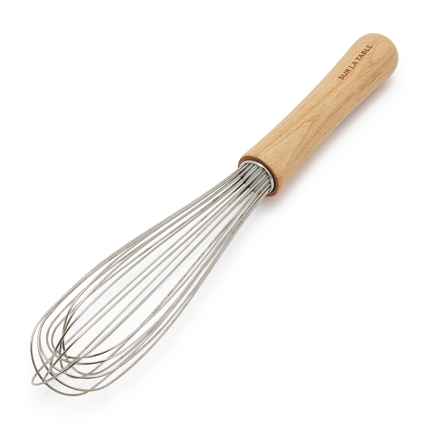 slide 1 of 1, Sur La Table Beechwood-Handled French Whisk, 12 in