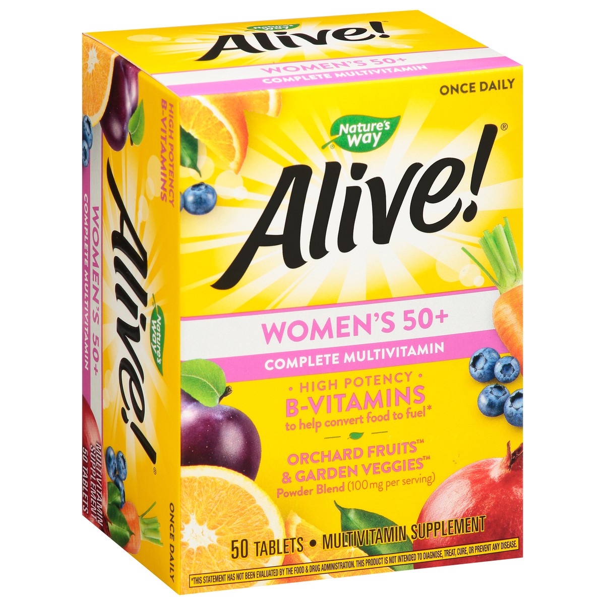 slide 7 of 9, Nature's Way Alive! Women's 50+ Complete Multivitamin with Superfood Antioxidants 50 Tablets, 50 ct