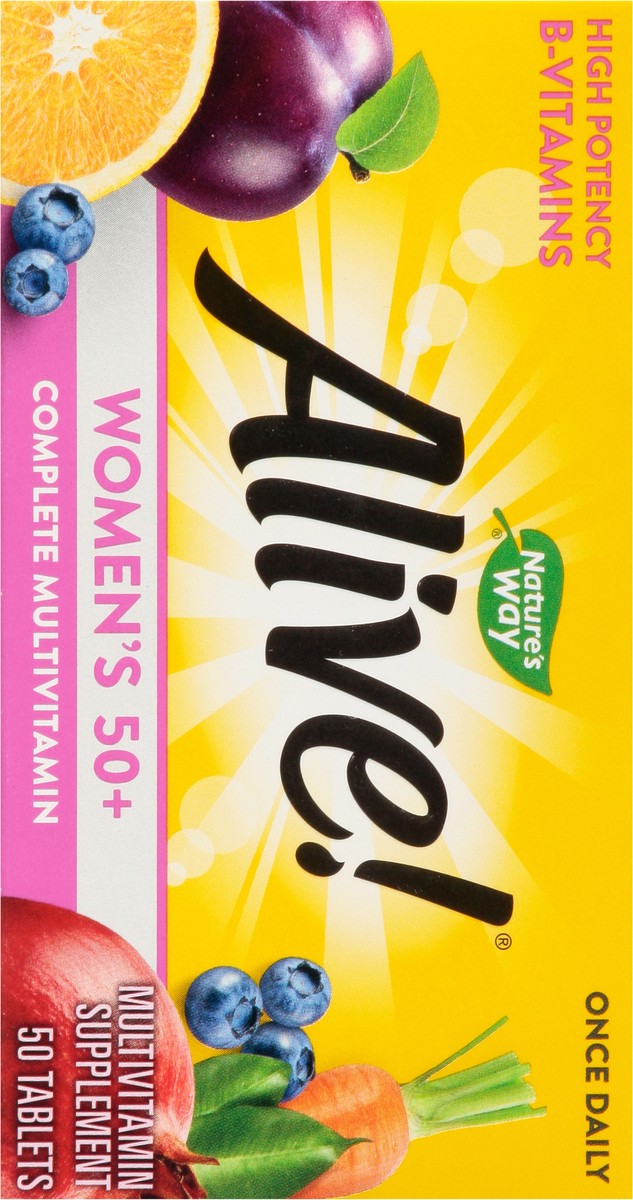 slide 6 of 9, Nature's Way Alive! Women's 50+ Complete Multivitamin with Superfood Antioxidants 50 Tablets, 50 ct