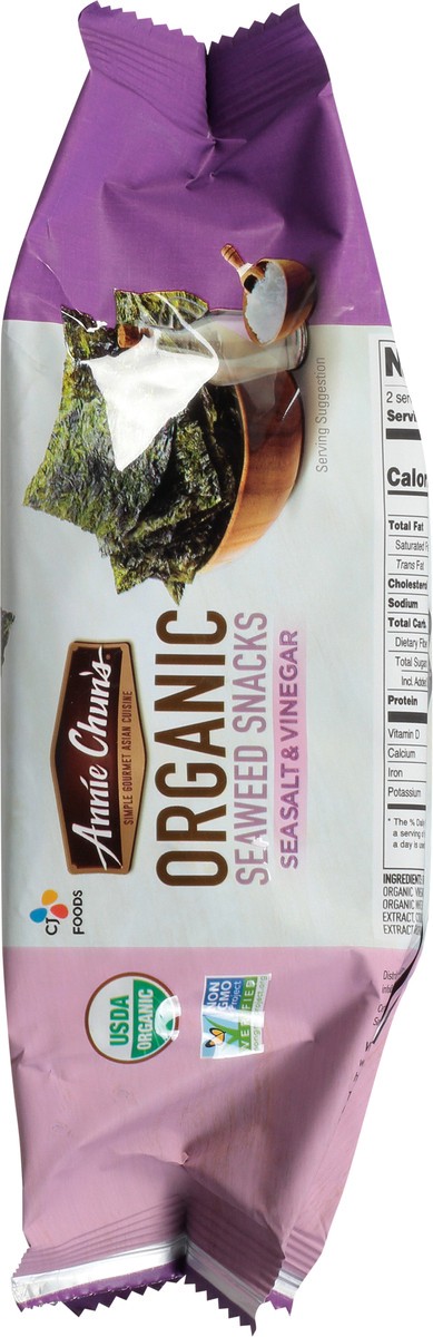 slide 7 of 9, Annie Chun's Organic Sea Salt & Vinegar Seaweed Snack, 0.35 oz