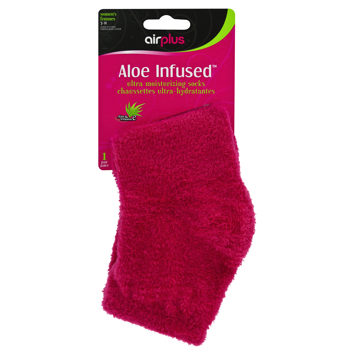 slide 1 of 1, Airplus Aloe Infused Sock, 1 ct