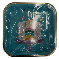 Meijer Square 9in Plates Foil Cake 8 Ct